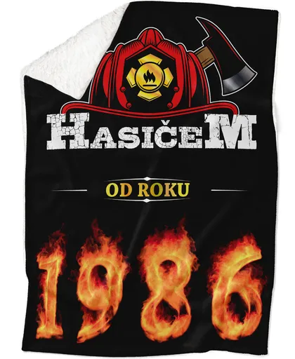Deka Hasičem od roku (rok: 1986, Podšití beránkem: ANO)