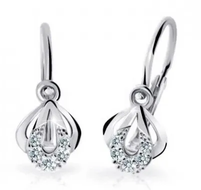 Cutie Diamonds Dětské náušnice z bílého zlata s brilianty C2270-10-10-X-2-D