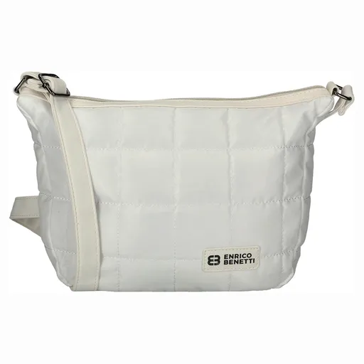 Elegantní prošívaná dámská crossbody kabelka Enrico Benetti Paula - bílá