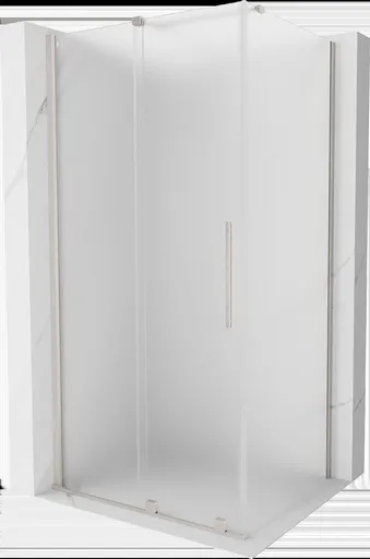 MEXEN/S Velar sprchový kout, posuvné dveře 120 x 75, dekor, nikl kartáčovaný 871-120-075-31-97