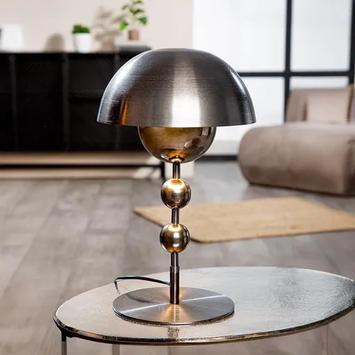 Gilde Stolní lampa Ball Metallique, stříbrná barva