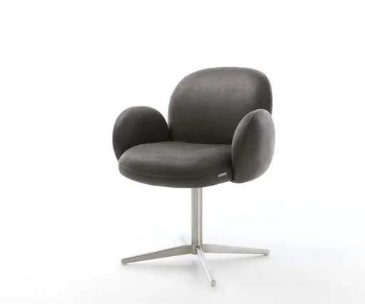 Jídelní židle Nube-Flex s područkami mikrovlákno antracit