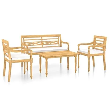 SHUMEE Zahradní sedací souprava 4dílná s poduškami teak 3087052 (3087052)