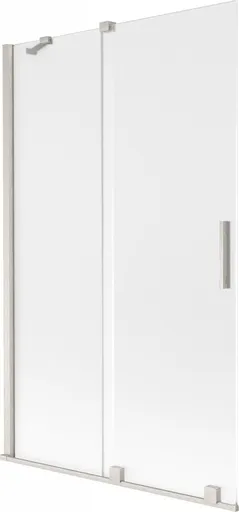 MEXEN/S Velar dvoukřídlá posuvná vanová zástěna 110 x 150, dekor, nikl kartáčovaný 896-110-000-31-97