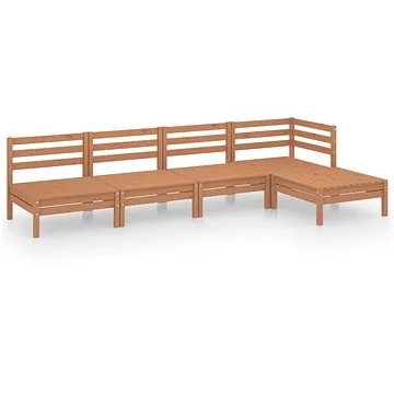 5dílná zahradní sedací souprava masivní borovice medově hnědá, 3082660 (3082660)