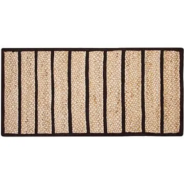 Koberec 80 x 150 cm černý s béžovou KARADONA, 181478 (beliani_181478)