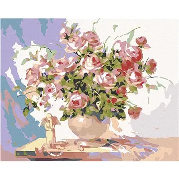 Malování podle čísel - Malý andílek a růže (HRAmal01125nad)