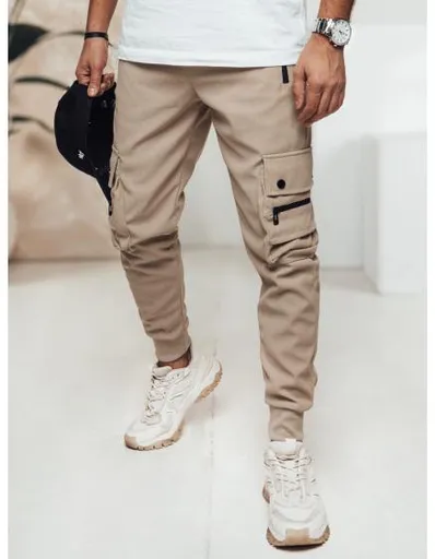 Pánské cargo kalhoty béžové