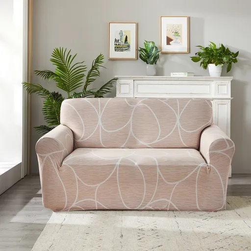 4Home Napínací potah na křeslo Abstract béžová, 90-140 cm + povlak na polštářek zdarma, 90-140 cm