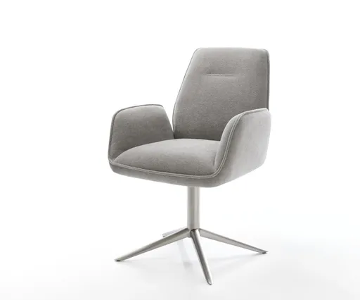 Jídelní židle Zoa-Flex strukturovaná látka Měkký šedá křížová