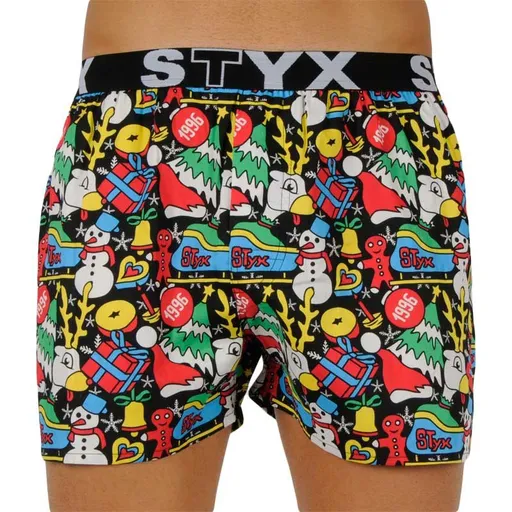 Styx Pánské trenky art sportovní guma Vánoce (B1258) XL