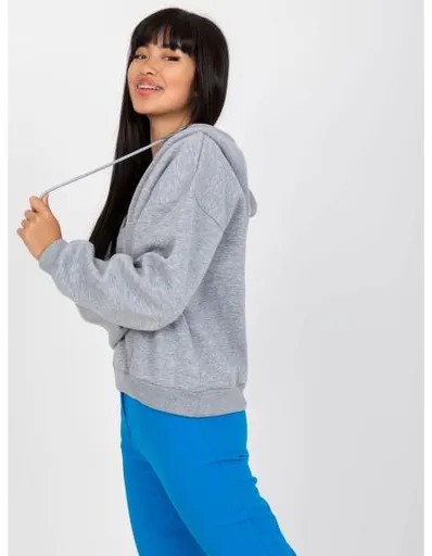 Dámská mikina basic s výstřihem do V LIVA šedá