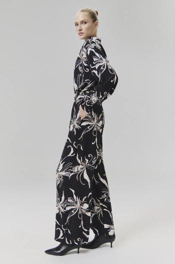 Kalhoty Answear Lab dámské, černá barva, široké, high waist