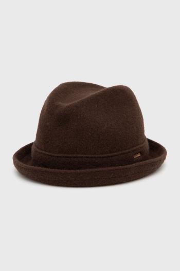 Klobouk Kangol hnědá barva, vlněný