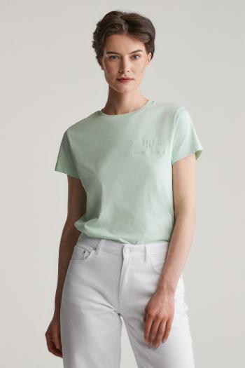 TRIČKO GANT REG TONAL SHIELD SS T-SHIRT FADED MINT