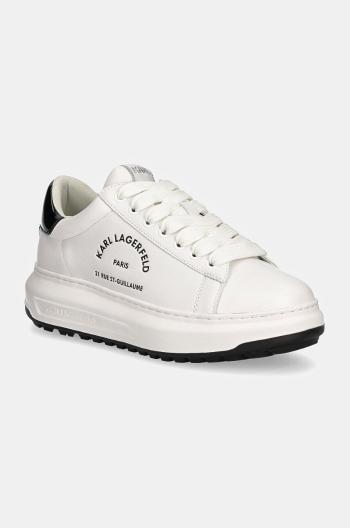 Kožené sneakers boty Karl Lagerfeld KAPRI bílá barva, KL57538