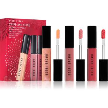 Bobbi Brown Holiday Swipe-and-Shine Crushed Oil-Infused Gloss Trio sada hydratačních lesků na rty