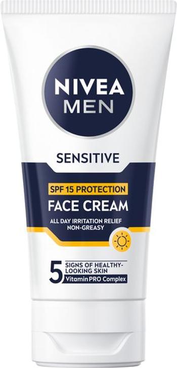 Nivea Ochranný pleťový krém SPF 15 Men Sensitive (Face Cream) 75 ml