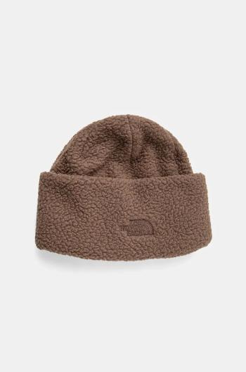 Oboustranná čepice The North Face Cragmont Reversible Beanie hnědá barva, z husté pleteniny, NF0A888387I1