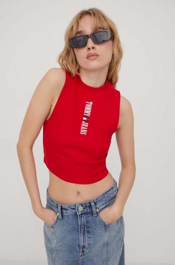 Tommy Jeans top női, piros