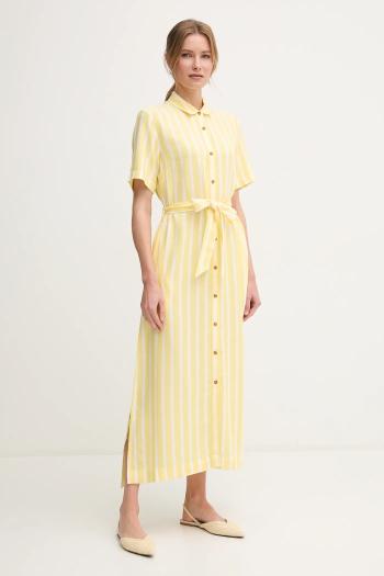 Šaty Barbour Adelaide žltá farba, maxi, rovný strih, LDR0909YE32
