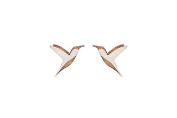 Dřevěné náušnice Natural Hummingbird Earrings možností výměny či vrácení do 30 dnů