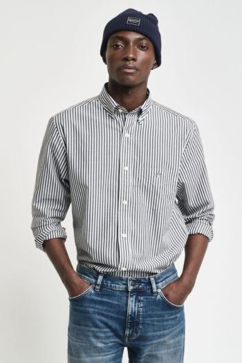 KOŠILE GANT REG POPLIN STRIPE SHIRT BLACK