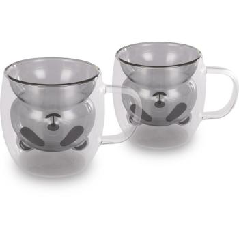 Lamart LT9126 2-dielna súprava pohárov Bear Vaso, 230 ml, čierna