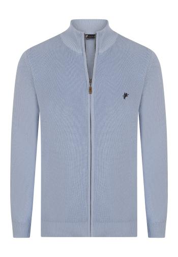 DENIM CULTURE Kardigán 'BRANDON'  világoskék