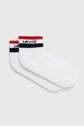 Ponožky Levi's 2-pack bílá barva