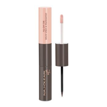 Naj-Oleari All-day Ink Brow Liner & Highlighter dlouhotrvající barva a rozjasňovač na obočí - 03 brunettes 2,8 ml + 3,1 ml