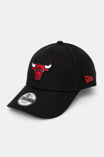 Dětská baseballová čepice New Era CHICAGO BULLS černá barva, s aplikací, 11405644