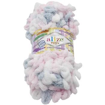 Puffy color 100g - 5864 bílá, šedá, světle růžová (7887)