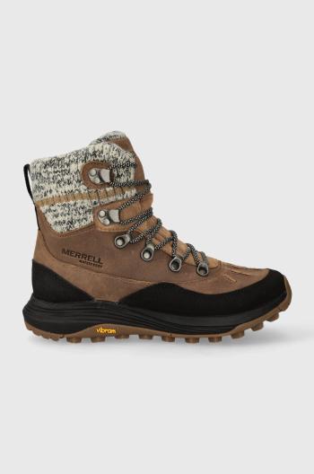 Boty Merrell Siren 4 Thermo Mid Zip WP dámské, hnědá barva, zateplené