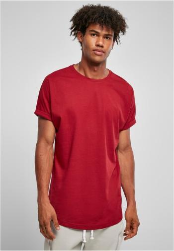 Urban Classics Long Shaped Turnup Tee brickred - XS