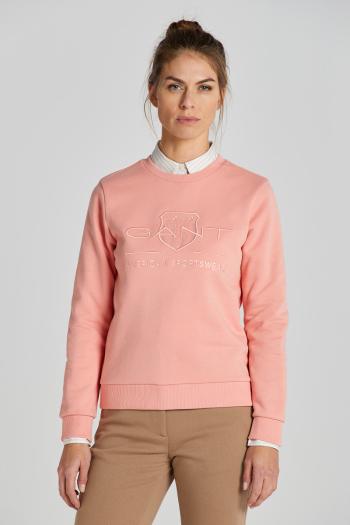 MIKINA GANT REG TONAL SHIELD C-NECK SWEAT PEACHY PINK