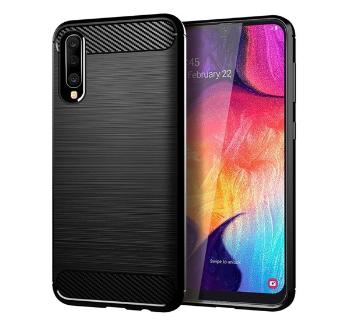 Forcell Carbon hátlap tok, Samsung A105 Galaxy A10, fekete