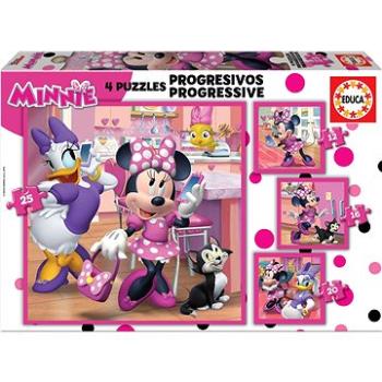 Educa Puzzle Minnie a Daisy 4v1 (12,16,20,25 dílků) (17630)