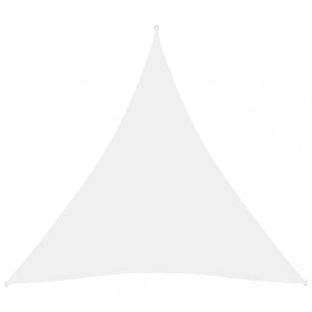 Plachta proti slunci oxfordská látka trojúhelník 3,6 x 3,6 x 3,6 m Dekorhome Bílá