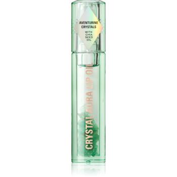 Makeup Revolution Crystal Aura olej na rty pro výživu a hydrataci odstín Aventurine Cucumber 2,5 ml