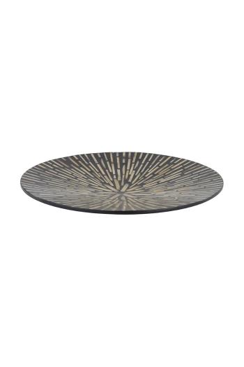Servírovací tanier home & lifestyle 38 x 38 x 4 cm čierna farba