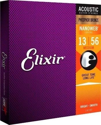 Elixir Acoustic Phosphor Bronze Nanoweb tvrdost 013/056