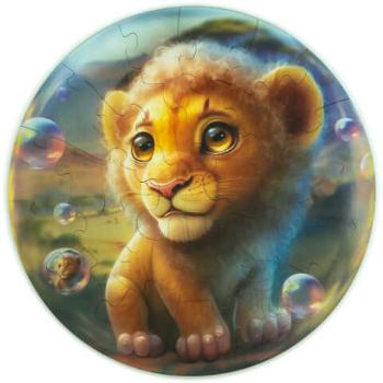 UNIDRAGON Drevené puzzle lion bubblezz