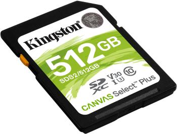 Memóriakártya Kingston Canvas Select Plus SDXC 512GB Class 10 UHS-I