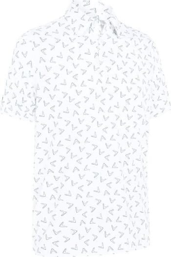 Callaway All-Over Large Chev Printed Mens Bright White L Polo košile