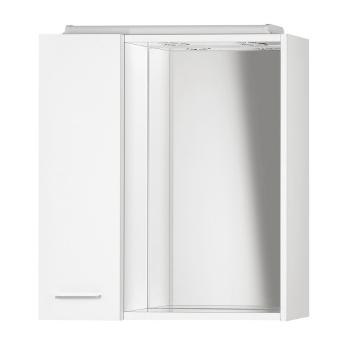 AQUALINE ZOJA/KERAMIA FRESH galerka s LED osvětlením, 60x60x14cm, levá, bílá 45021