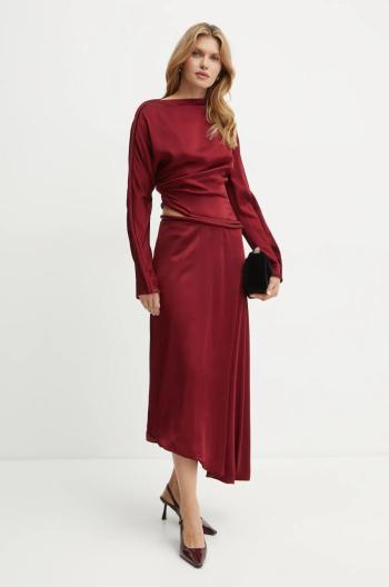 Šaty Victoria Beckham vínová barva, maxi, 1424WDR005829A