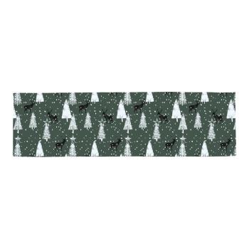 Pamut asztali futó karácsonyi mintával 40x140 cm Deer in the Forest – Butter Kings