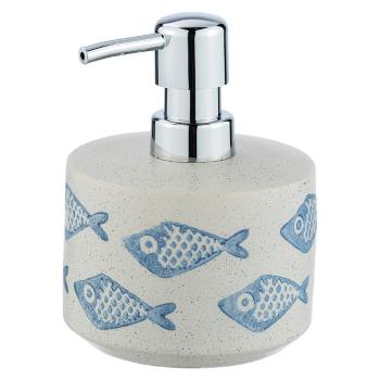 Aquamarin kék-fehér kerámia szappanadagoló, 475 ml - Wenko