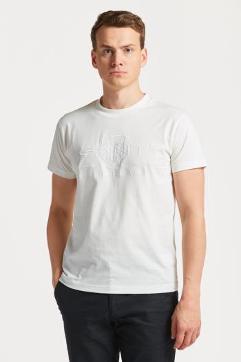 TRIČKO GANT REG TONAL SHIELD SS T-SHIRT EGGSHELL